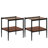 2-piece Modern End Tables Rectangle Side Table with Tempered Glass Top & MDF Storage Shelf, Living Room Accent Tables-1889556388-1889556390