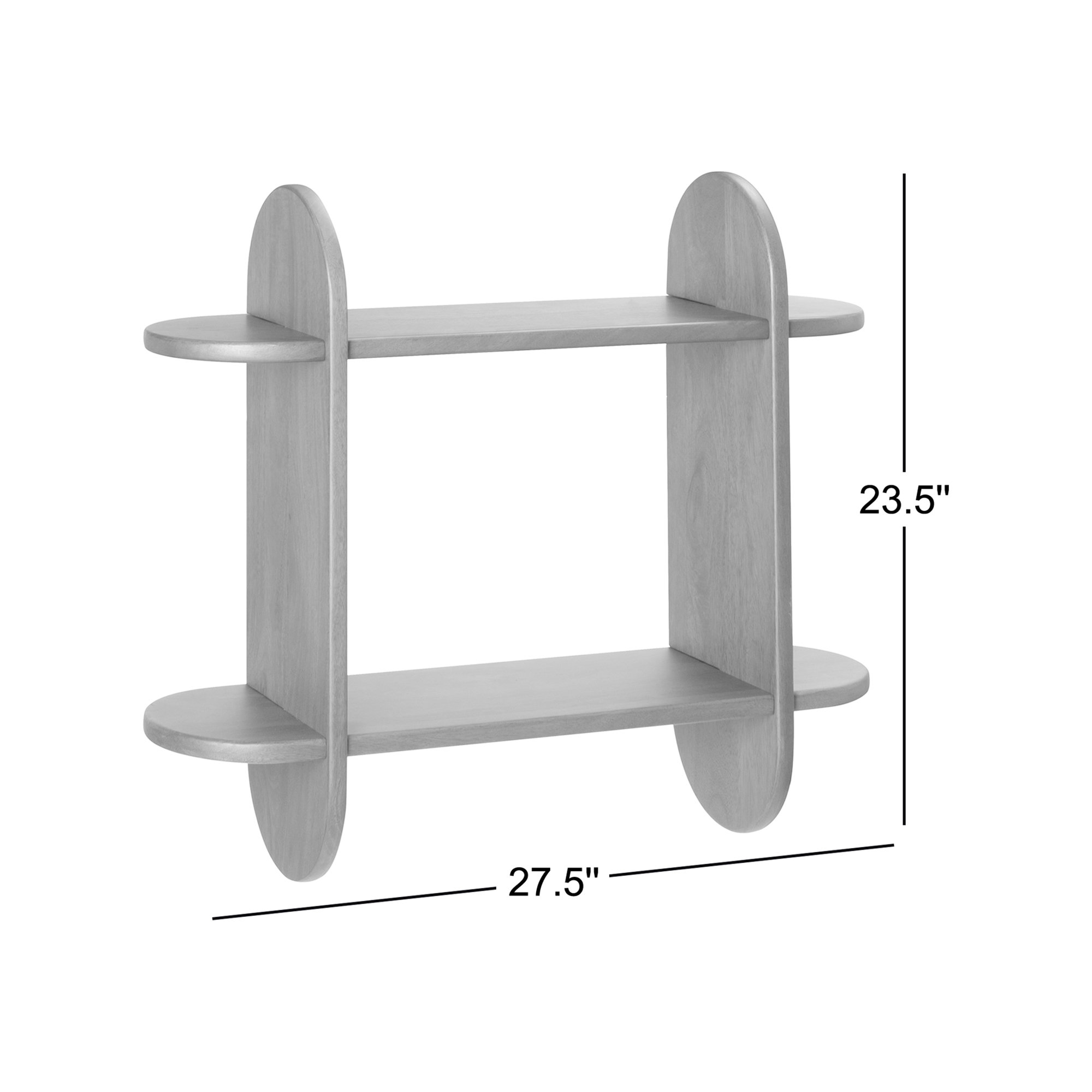 Fuller Solid Wood Wall Mounted Shelves, Walnut