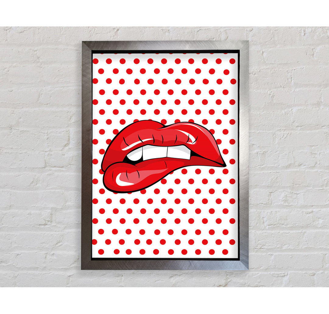 Red Lips 1 Gerahmter Druck Wandkunst