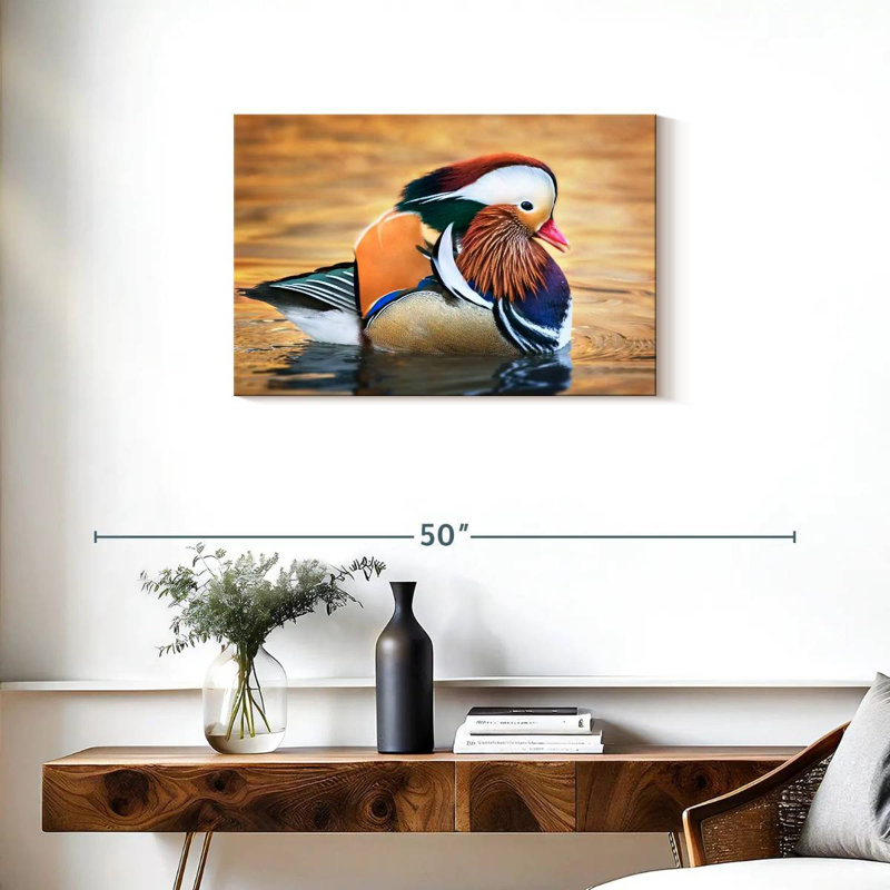 Brampt Flamboyant Mandarin Duck, 20" H x 30" W