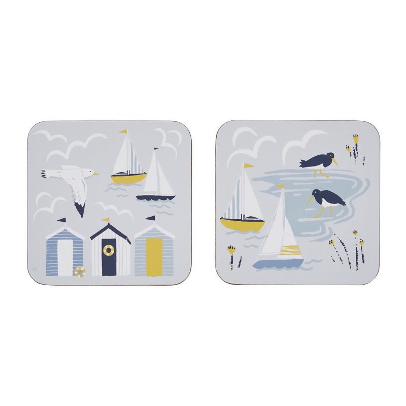 Seashore Square 4 Piece Coaster Set