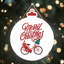 Xmas Merry Christmas Bicycle Wooden Bauble Plaque