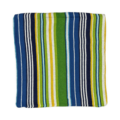 Largent Striped Square Throw Cushion