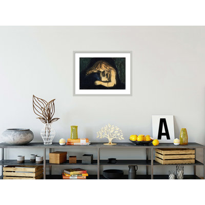 Vampire II by Edvard Munch -Framed Giclee Print
