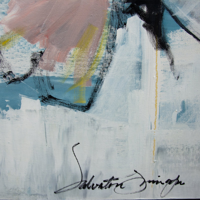 «One of a Kind Art» Original Love is in the Air par - Peinture sur toile tendue