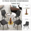 Ensemble de table de conférence 5 pièces avec 4 chaises en cuir-1834283908-1834228507