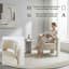 Fauteuil d'appoint moderne et sculptural en tissu doux et bouclé pour le salon, la chambre à coucher ou les sièges de bureau