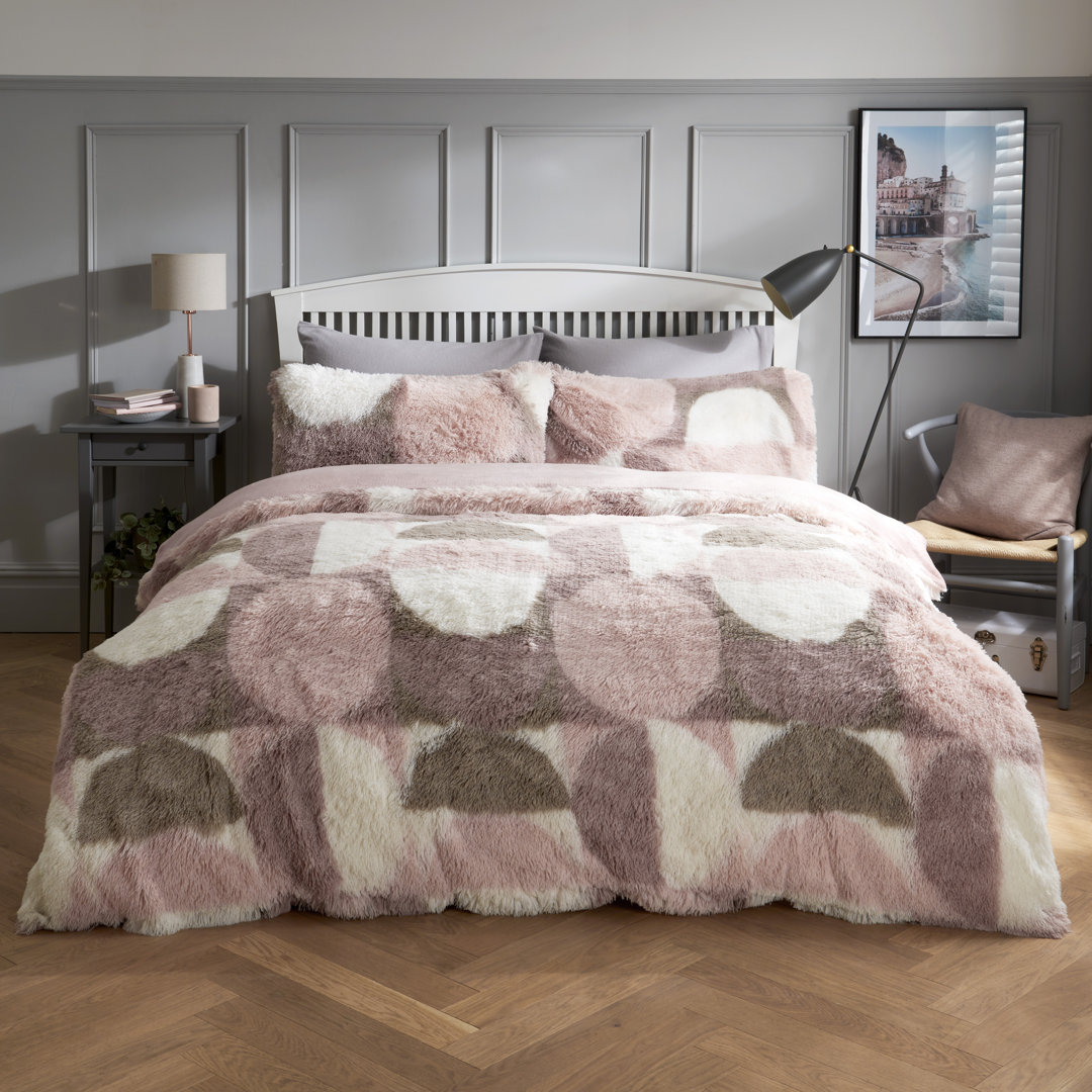 Kratika Blush/Brown/White 310 TC Duvet Cover Set