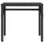 Chaise longue Ebern Designs avec auvent et table en rotin de polyester brun-1934403594