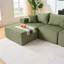 Canapé modulaire en forme de U 8 pièces, grand canapé convertible avec méridienne surdimensionnée et lit, revêtement en velours côtelé de luxe, aucun assemblage nécessaire, ensemble de canapé familial pour le salon, vert-1123304953