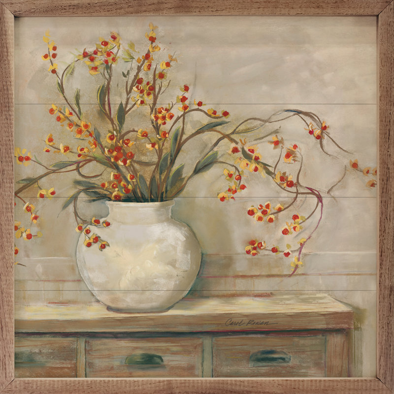 Nancy Bittersweet Neutral By Carol Rowan, 4" H x 4" W x 1" D