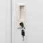 Armoire-vestiaire - Unité de rangement en acier gris 15 po x 15,7 po x 70,9 po, tablettes réglables, conception verrouillable sécurisée