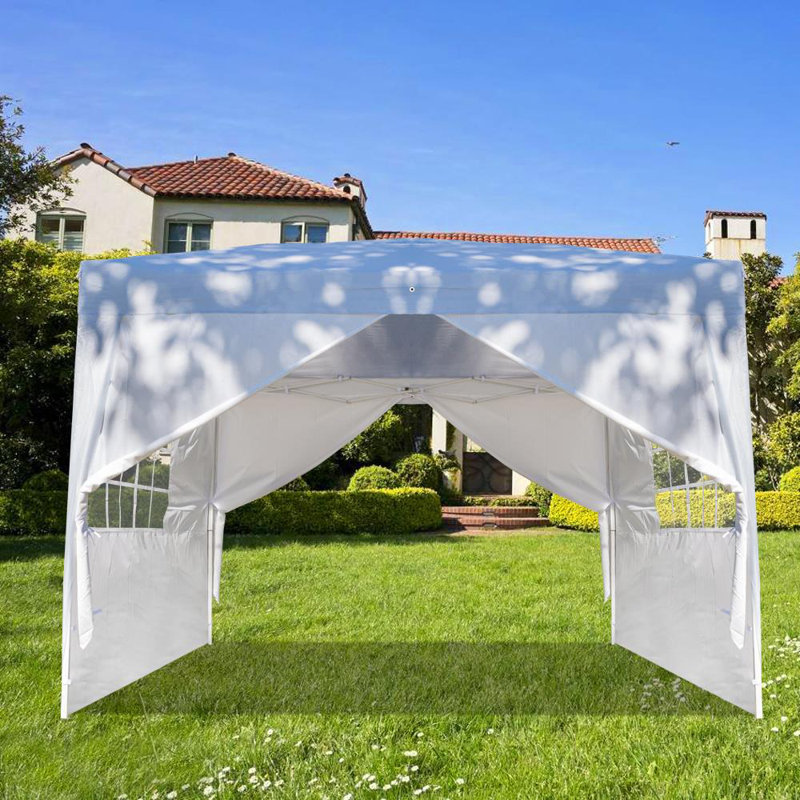 120'' W x 120'' D Steel Pop-Up Canopy, White