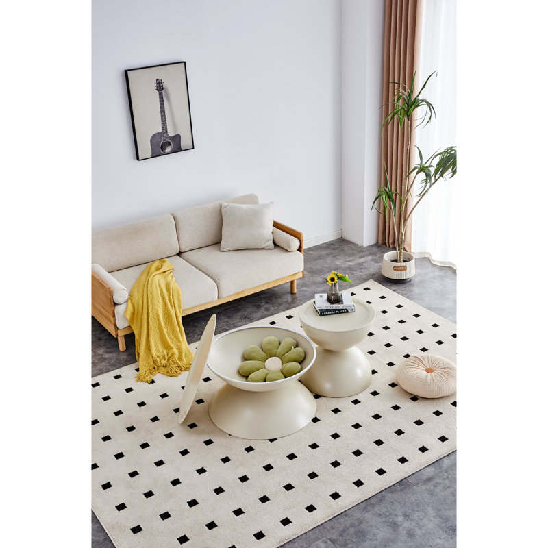 BLCK  coffee round tables with STORGE MOVABLE TABLE TOP MULTIFUNCTIONAL END SIDE TABLE, Milk White