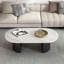 Table basse ovale en fer fritté blanc et noir-1764123824-1764123829