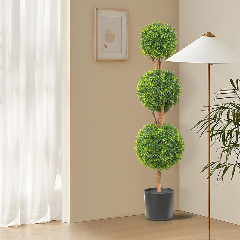 48" Artificial Boxwood Topiary in Pot