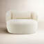 Fauteuil pivotant surdimensionné en tissu Tyndall