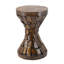Table d'appoint en bois brun de 11,8 po x 11,8 po x 18,1 po, légère et durable en pouces de salon rustique, pour