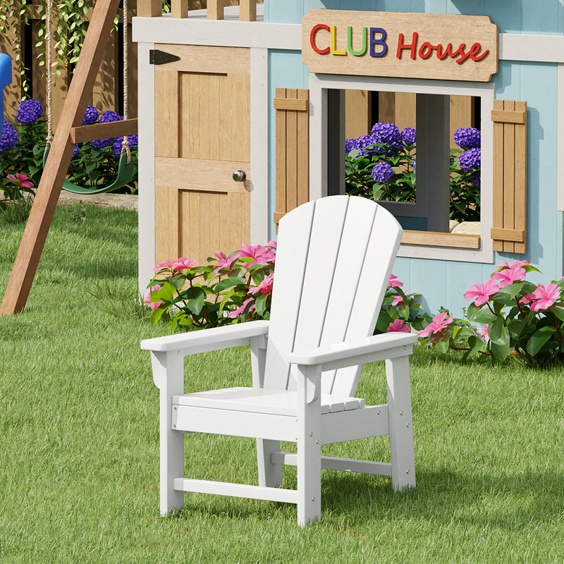 Laguna Kids All-Weather Poly Adirondack Chair, White