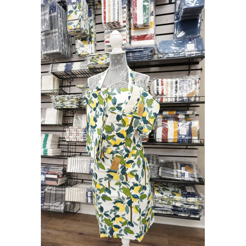 Floral Cotton Bib Apron