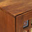Solid Wood Rectangle Accent Cabinet