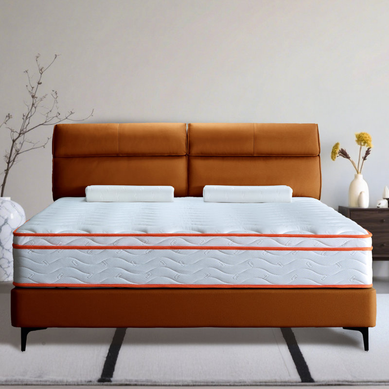 Matelas pour grand lit de 12 po dans une boîte, mousse à mémoire de forme et ressorts ensachés, fermeté moyenne pour soulagement, isolement de mouvement, blanc laiteux, matelas doux, ressort, fibre de verre, gel rafraîchissant
