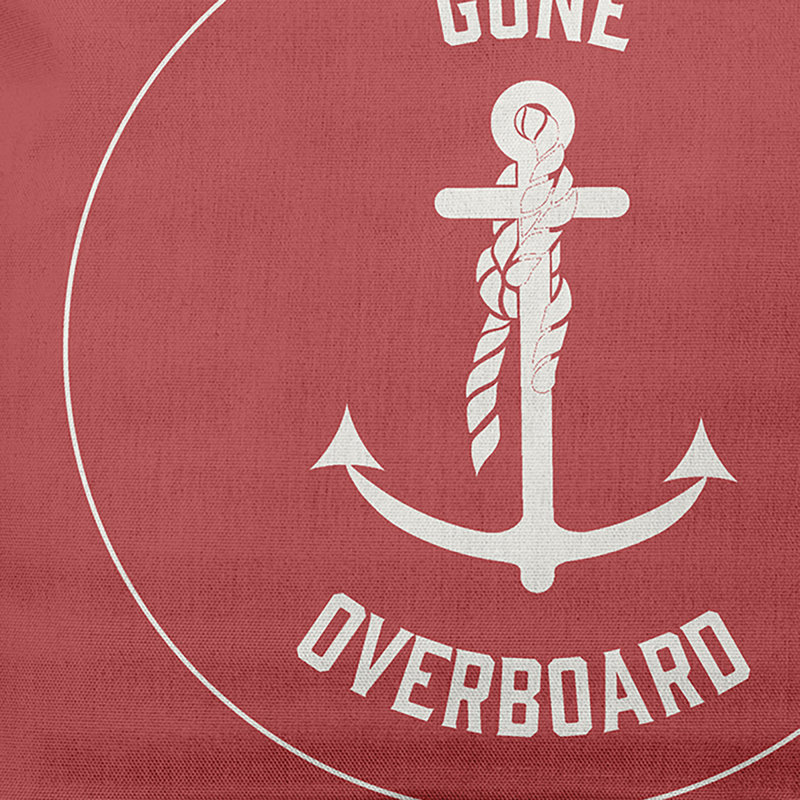 Coussin Nautical Nights Gone Over, Rouge myrtille, 26 po x 26 po
