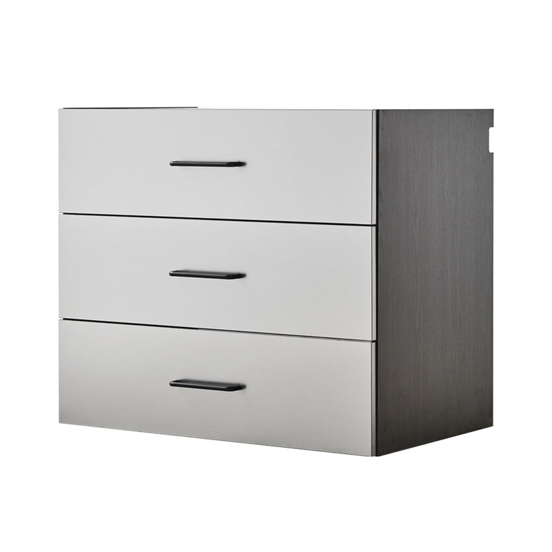 32 In. W X 28 H 20 D Metal Wall Mounted Base Drawer Cabinet, Series, Metallic Gray Color, Design, Water & Heat Resistance, Superior Edge Banding Cabinet For Storage, Gray, , And , Trustworthy
