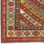 Tapis antique de race blanche Gendje à rayures diagonales colorées, vers 1875