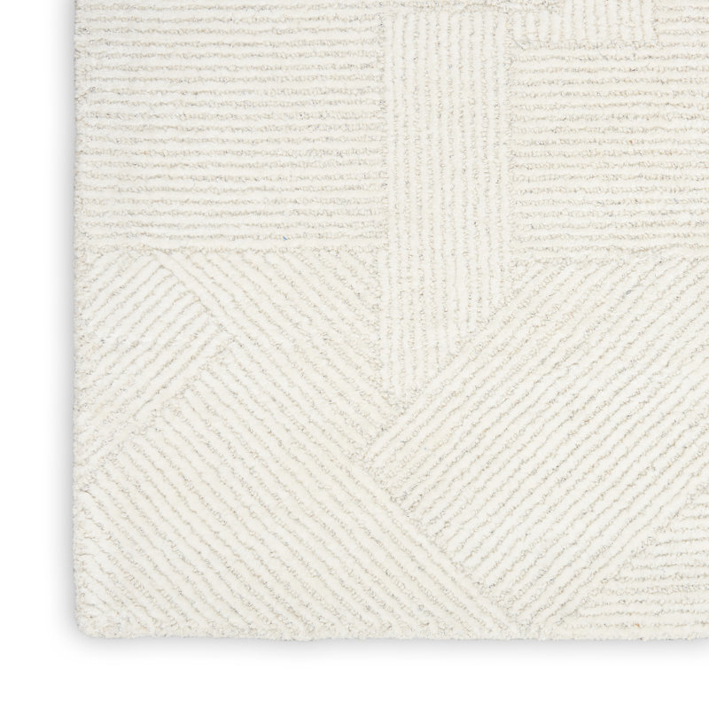 Cattalaya Geometric Area Rug in Ivory, Runner 2'3" x 8'