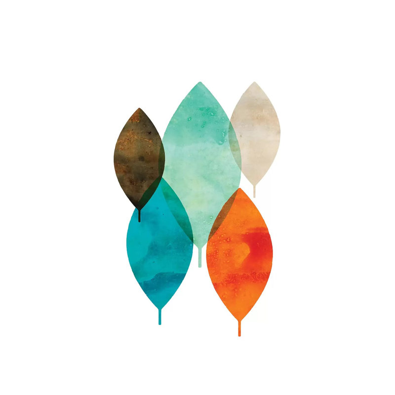 Mod Leaves I by Aimee Wilson - Wrapped Canvas Print, 20.32 cm H x 30.48 cm W