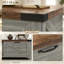 Table basse rustique avec tiroir et tablettes pour le rangement du salon