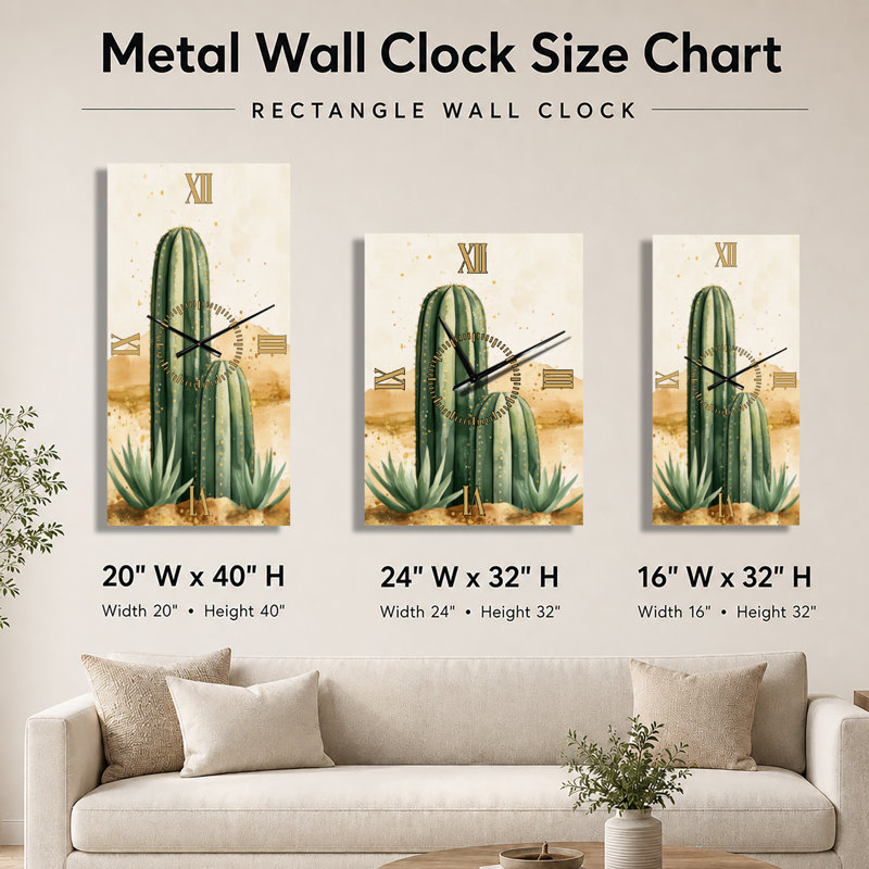 Whipton I - Southwestern Wall Clock, 32" H x 24" W - Rectangle