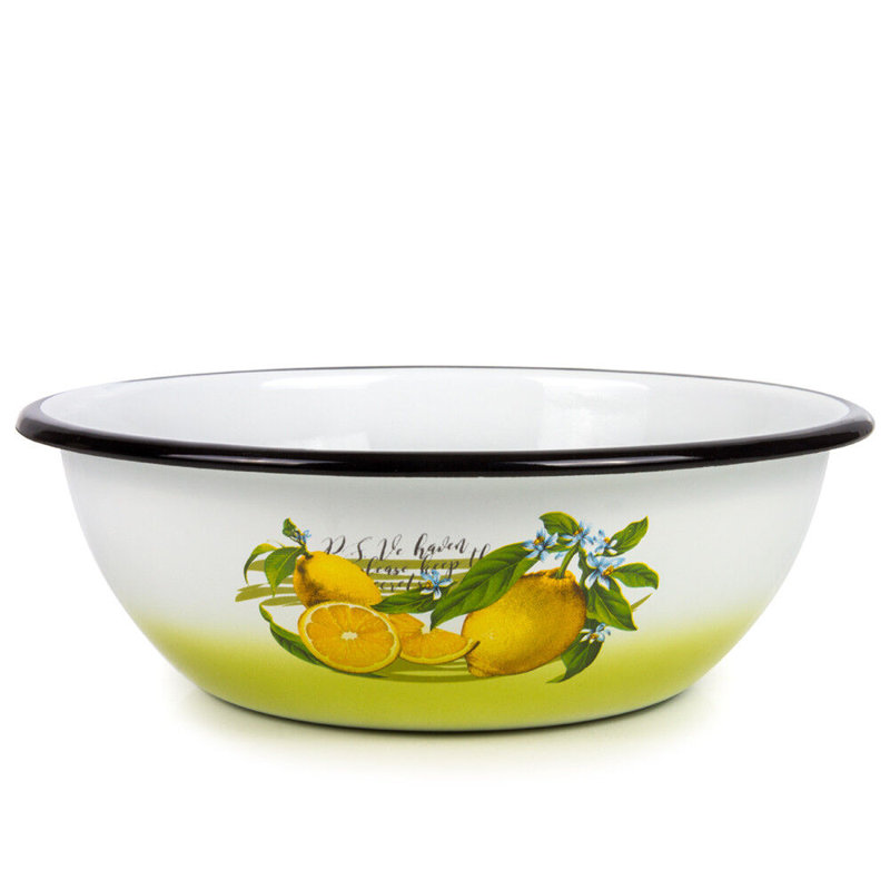 Lemon Enamel Bowl 2.5L