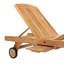 Chaise longue inclinable simple en teck de 82 po Ellie-Maye