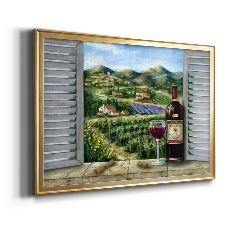 «Tuscan Red and Vineyard», reproduction d'un seul cadre photo sur toile, Or, H 22,5 po x l 30,5 po x P 1 po
