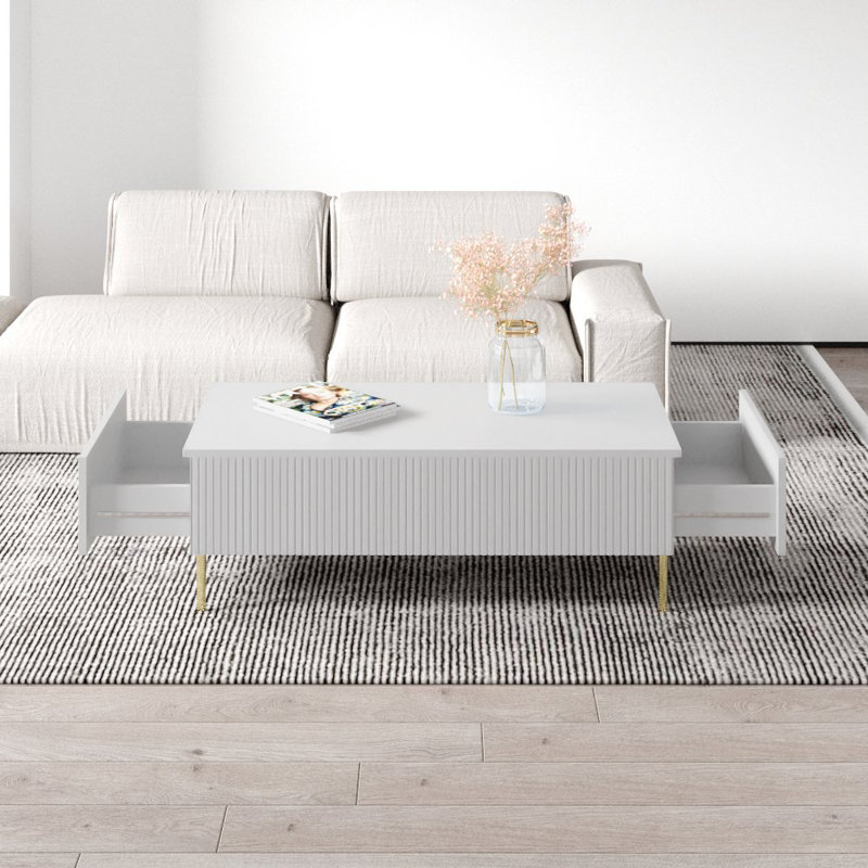 Solid Coffee Table, White