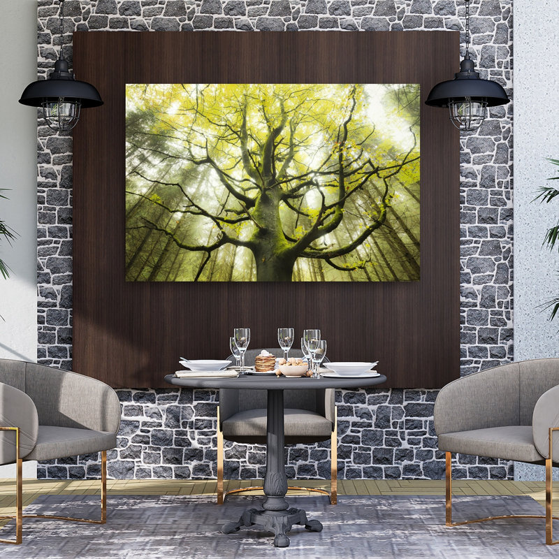 «The Dream Tree Abstract Contemporary Forest Landscape», reproduction d'art murale, 40" H x 60" W