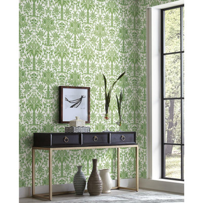 Grass Cloth Damask Double Roll