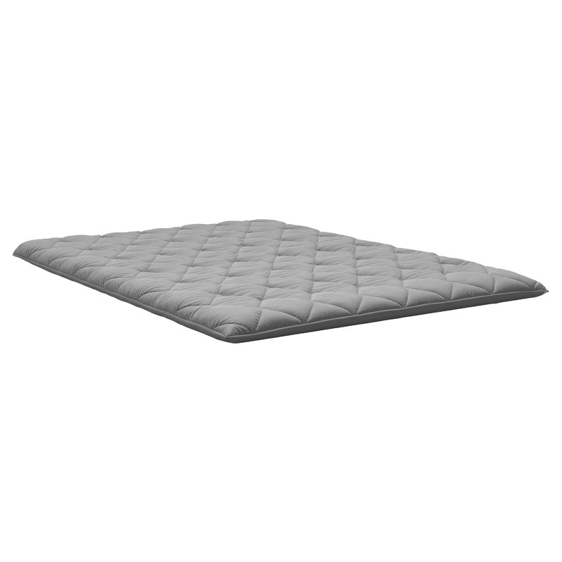 Japanese Tatami Mat, Full Size Foldable Japanese Tatami Mattress, Futon Mattress with Storage Bag & Fastener, 9-Layer Floor Mat for Sleeping, Dormitory, Meditation, Yoga, 80 x 54 x 3.5 in, Gray
