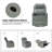 McGuffey Faux Leather Swivel Rocker Recliner with Metal Base-906975155