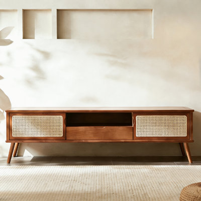 Modern Brown Solid Wood TV Stands