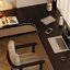 Bureau noir en bois massif en forme de L-1309346075-1309346078