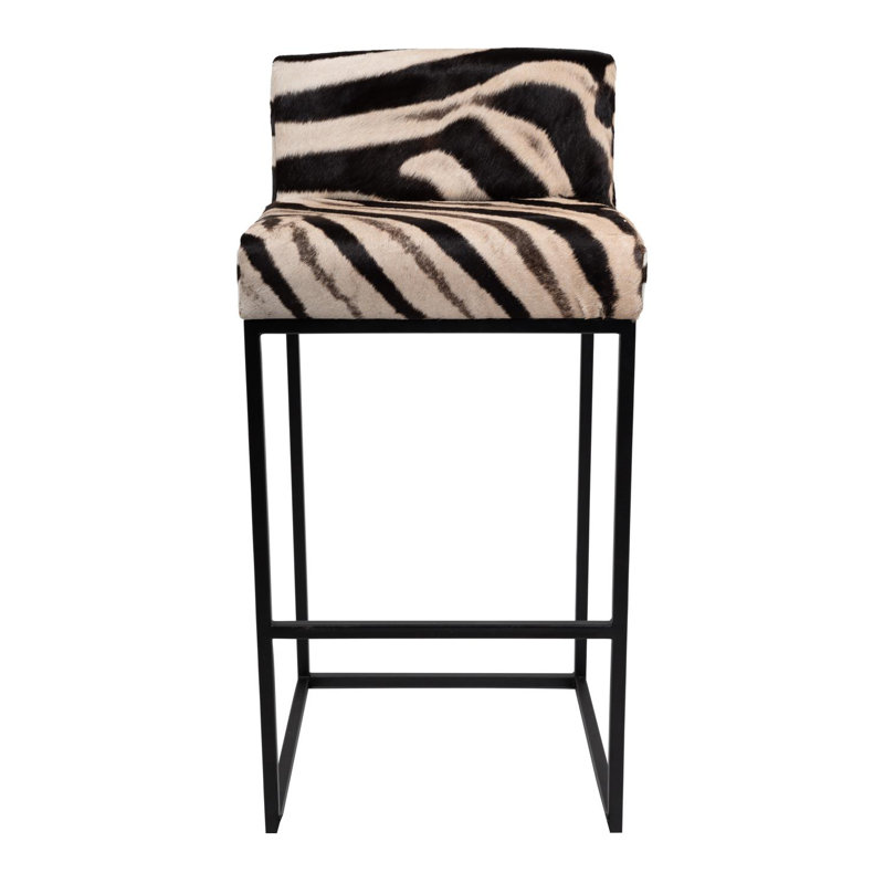 Zebra Hide Bar Stool