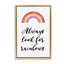Cadre flottant Always Look For Rainbows, design par Martina Pavlova-130629724-130629726