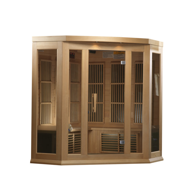 Dynamic Infrared Maxxus 3 - Person Bluetooth Compatible FAR Infrared Sauna in Hemlock
