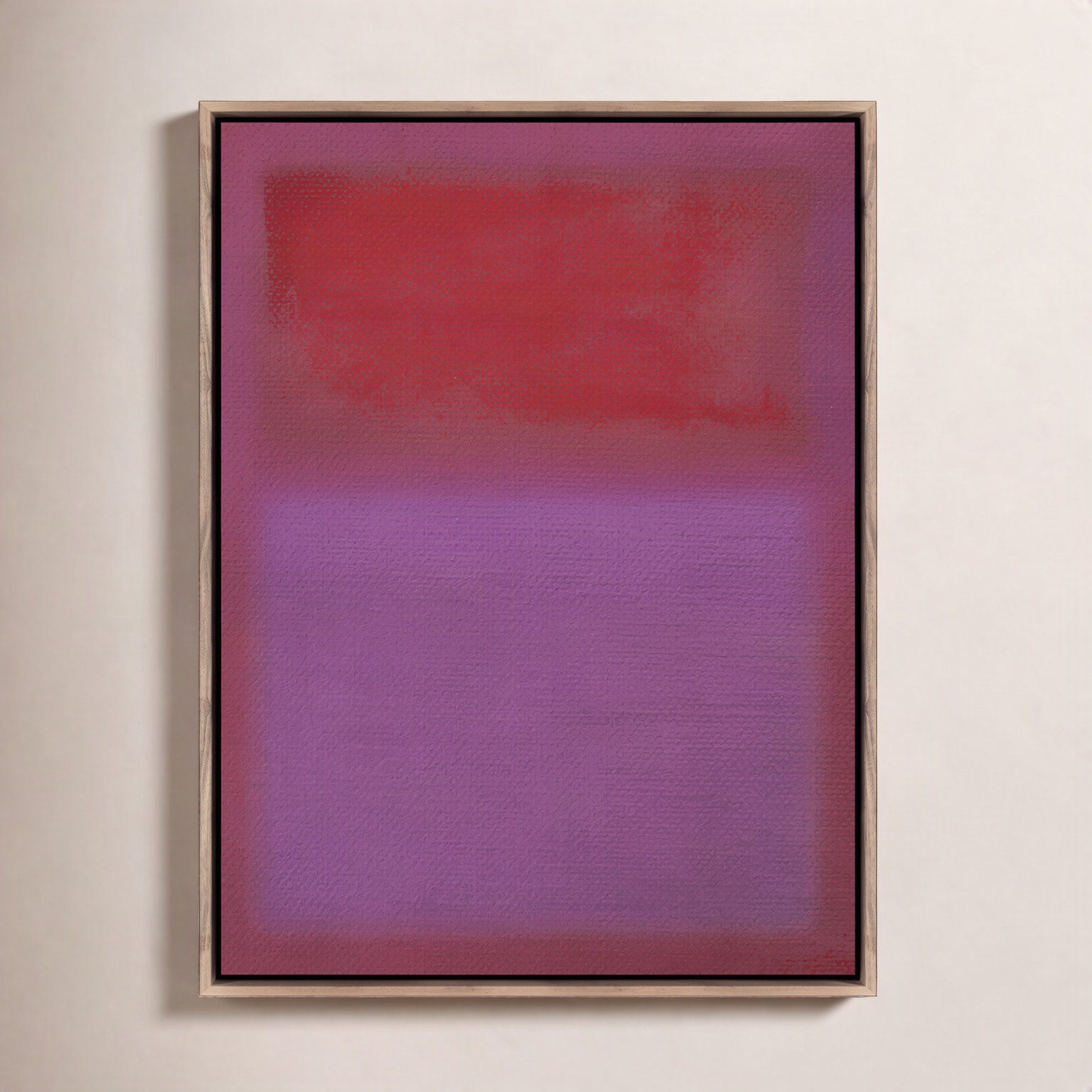 Composition Deep by Charles Stuart, 32" H x 24" W x 2" D, Violet, Dark Brown