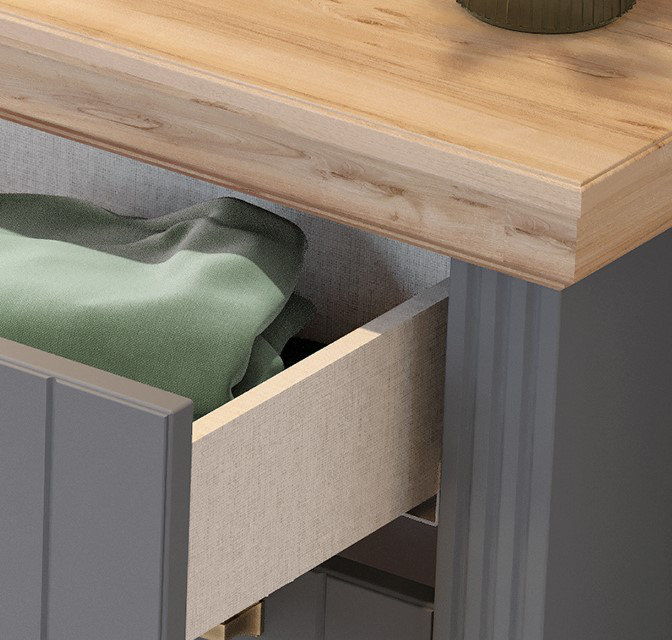 39.75'' W 4 - Drawer Dresser, Gray