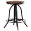 Swivel Solid Wood Adjustable Height Bar Stool-1527546247