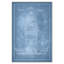 «Boat 1 Blueprint - Blue - Floater Frame», impression sur toile-46818246-46818252